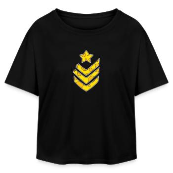 Army Soldier Funny Cheese Symbol - Relaxed Fit Women's Modal Cotton T-Shirt by Stanley/Stella - black - Front - AI Model Female 172 light (172cm)
