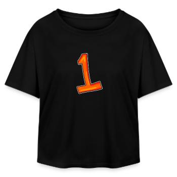 Number 1 - Relaxed Fit Women's Modal Cotton T-Shirt by Stanley/Stella - black - Front - AI Model Female 172 light (172cm)