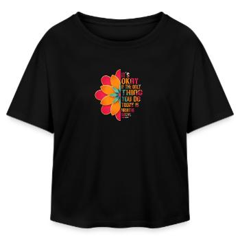 Ce n’est pas grave si la seule chose est l’haleine - T-shirt femme coupe décontractée en coton modal Stanley/Stella - noir - Devant - AI Model Female 172 light (172cm)