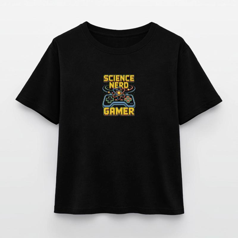 Science Nerd Gamer Atom Controller Wissenschaft T-shirt femme coupe décontractée en coton modal Stanley/Stella