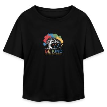 Puzzle de l’arbre de sensibilisation à l’autisme Be Kind - T-shirt femme coupe décontractée en coton modal Stanley/Stella - noir - Devant - AI Model Female 172 light (172cm)