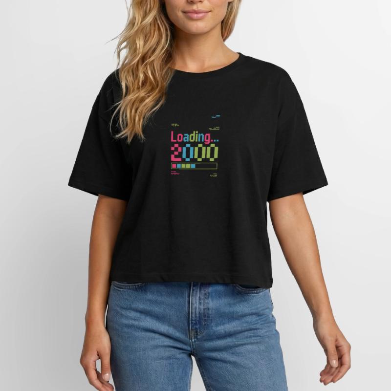 Loading 2000 pixel loading screen Relaxed Fit Women's Modal Cotton T-Shirt by Stanley/Stella