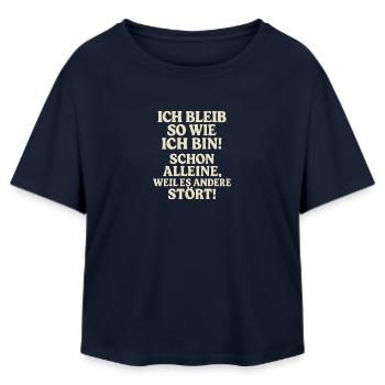 I'll stay the way I am Saying Humor Funny - Relaxed Fit Women's Modal Cotton T-Shirt by Stanley/Stella - navy - Front - AI Model Female 172 light (172cm)