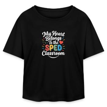SPED Teacher Inclusive Education Special Needs - Relaxed Fit Women's Modal Cotton T-Shirt by Stanley/Stella - black - Front - AI Model Female 172 light (172cm)