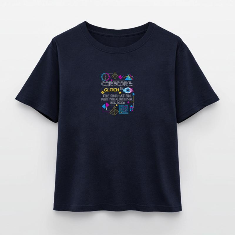 Corecore Glitch Simulation Algorithm Collage Relaxed Fit Frauen Modal Cotton T-Shirt von Stanley/Stella
