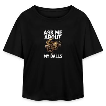 King Python Snakes Lover Terrarium Python - Relaxed Fit Women's Modal Cotton T-Shirt by Stanley/Stella - black - Front - AI Model Female 172 light (172cm)