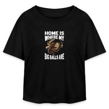 King Python Snakes Lover Terrarium Python - Relaxed Fit Women's Modal Cotton T-Shirt by Stanley/Stella - black - Front - AI Model Female 172 light (172cm)