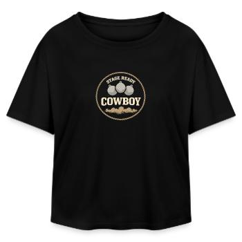 Cowboy action shooter. Cowboy action shooter - Relaxed Fit Women's Modal Cotton T-Shirt by Stanley/Stella - black - Front - AI Model Female 172 light (172cm)