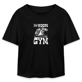 Survival Bushcraft Outdoor Adventure - Relaxed Fit Women's Modal Cotton T-Shirt by Stanley/Stella - black - Front - AI Model Female 172 light (172cm)
