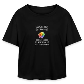 Du riechst nach Drama und Kopfschmerzen - Relaxed Fit Frauen Modal Cotton T-Shirt von Stanley/Stella - Schwarz - Vorne - AI Model Female 172 light (172cm)