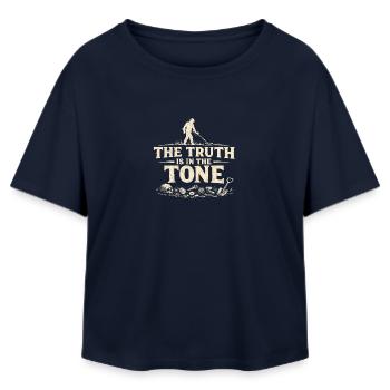 La vérité réside dans le ton | Détecteur de sonde - T-shirt femme coupe décontractée en coton modal Stanley/Stella - marine - Devant - AI Model Female 172 light (172cm)