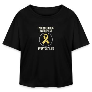 Sensibilisation à l’endométriose Guerrier de l’endo - T-shirt femme coupe décontractée en coton modal Stanley/Stella - noir - Devant - AI Model Female 172 light (172cm)