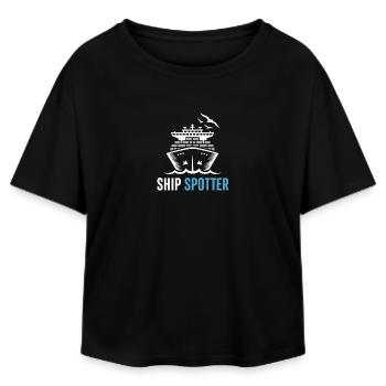 Ship Spotter Passion for Ship Observers - Relaxed Fit Women's Modal Cotton T-Shirt by Stanley/Stella - black - Front - AI Model Female 172 light (172cm)