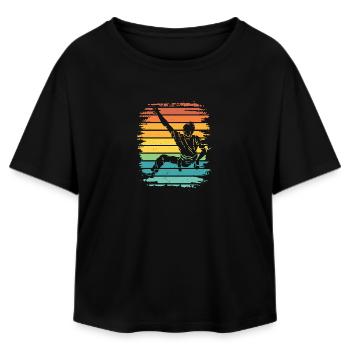 Bloc de bloc de Boulderer - T-shirt femme coupe décontractée en coton modal Stanley/Stella - noir - Devant - AI Model Female 172 light (172cm)