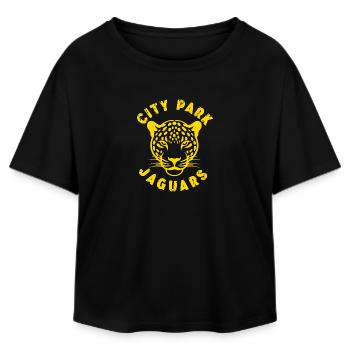 city Park Jaguars - Relaxed Fit Women's Modal Cotton T-Shirt by Stanley/Stella - black - Front - AI Model Female 172 light (172cm)