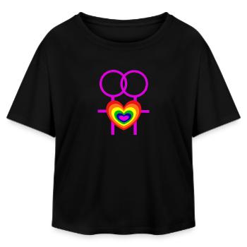 lesbienne femmes femmes symboles féminins CSD - T-shirt femme coupe décontractée en coton modal Stanley/Stella - noir - Devant - AI Model Female 172 light (172cm)