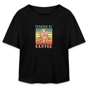 Kaffee Faultier - Relaxed Fit Frauen Modal Cotton T-Shirt von Stanley/Stella - Schwarz - Vorne - AI Model Female 172 light (172cm)