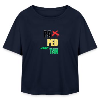 pa_ped_tan - Relaxed Fit Women's Modal Cotton T-Shirt by Stanley/Stella - navy - Front - AI Model Female 172 light (172cm)