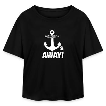 AWAY Marine Anchor – Marine Pattern - Relaxed Fit Women's Modal Cotton T-Shirt by Stanley/Stella - black - Front - AI Model Female 172 light (172cm)