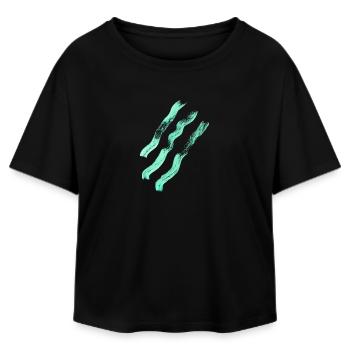 Abstract lines - minimalism - Relaxed Fit Women's Modal Cotton T-Shirt by Stanley/Stella - black - Front - AI Model Female 172 light (172cm)