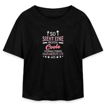 Cool administrative assistants - Relaxed Fit Women's Modal Cotton T-Shirt by Stanley/Stella - black - Front - AI Model Female 172 light (172cm)