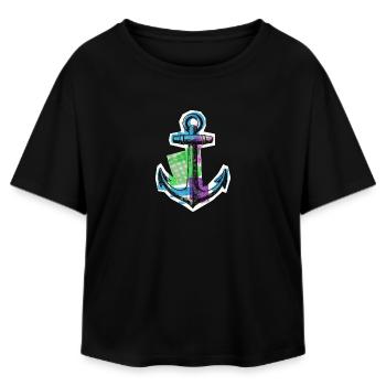 Sailor Seafarer Captain - Relaxed Fit Women's Modal Cotton T-Shirt by Stanley/Stella - black - Front - AI Model Female 172 light (172cm)