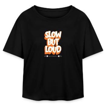 Slow But Loud – EPA Approved - Relaxed Fit Women's Modal Cotton T-Shirt by Stanley/Stella - black - Front - AI Model Female 172 light (172cm)
