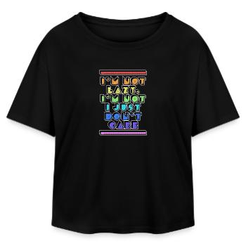 Anyway, cool saying, attitude doesn't matter to me - Relaxed Fit Women's Modal Cotton T-Shirt by Stanley/Stella - black - Front - AI Model Female 172 light (172cm)