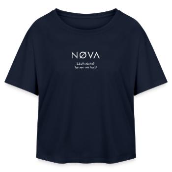 NOVA- tanzen wir halt! - Relaxed Fit Frauen Modal Cotton T-Shirt von Stanley/Stella - Navy - Vorne - AI Model Female 172 light (172cm)