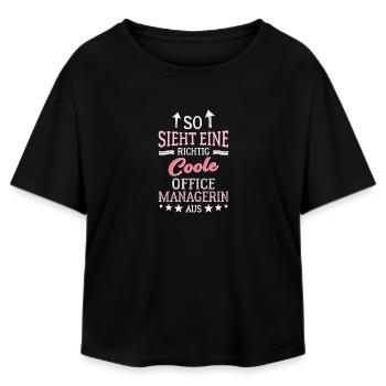 Cool Office Manager Team Leadership Office - Relaxed Fit Women's Modal Cotton T-Shirt by Stanley/Stella - black - Front - AI Model Female 172 light (172cm)
