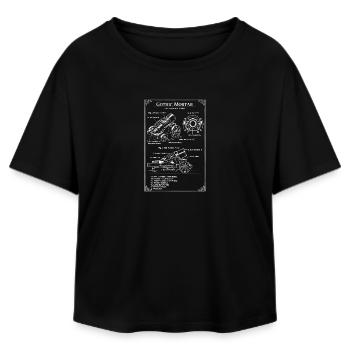 Gothic Mortar Blueprint - Relaxed Fit Women's Modal Cotton T-Shirt by Stanley/Stella - black - Front - AI Model Female 172 light (172cm)