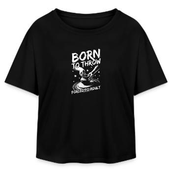 Pottery Artists Born To Throw Pottery - Relaxed Fit Frauen Modal Cotton T-Shirt von Stanley/Stella - Schwarz - Vorne - AI Model Female 172 light (172cm)