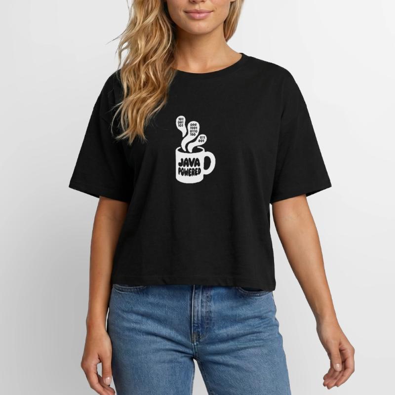 Java Powered Mug: Binary Steam Relaxed Fit Women's Modal Cotton T-Shirt by Stanley/Stella
