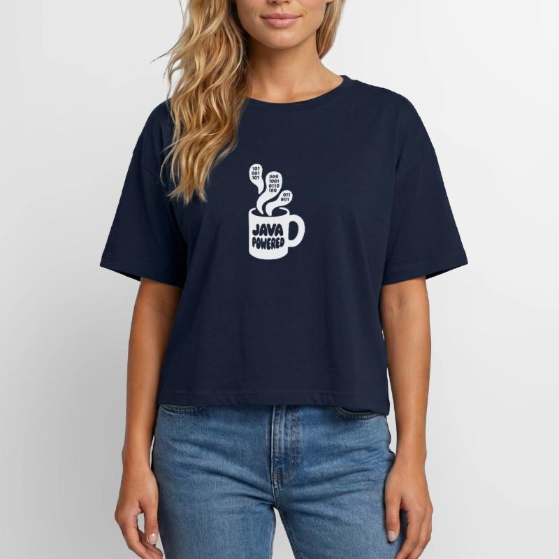 Java Powered Mug: Binary Steam Relaxed Fit Women's Modal Cotton T-Shirt by Stanley/Stella