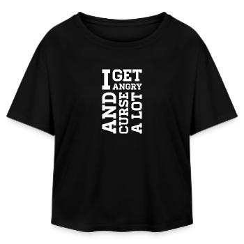 En colère – Déclaration sur la colère, la protestation et les émotions - T-shirt femme coupe décontractée en coton modal Stanley/Stella - noir - Devant - AI Model Female 172 light (172cm)