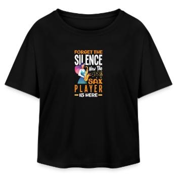 Saxophone - T-shirt femme coupe décontractée en coton modal Stanley/Stella - noir - Devant - AI Model Female 172 light (172cm)