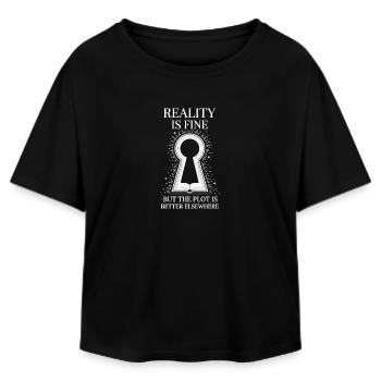 Lesen Fantasy Schlüssel Loch Leser Shirt - Relaxed Fit Frauen Modal Cotton T-Shirt von Stanley/Stella - Schwarz - Vorne - AI Model Female 172 light (172cm)