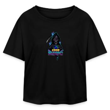 Neon Sensenmann Guten Morgen - Relaxed Fit Frauen Modal Cotton T-Shirt von Stanley/Stella - Schwarz - Vorne - AI Model Female 172 light (172cm)