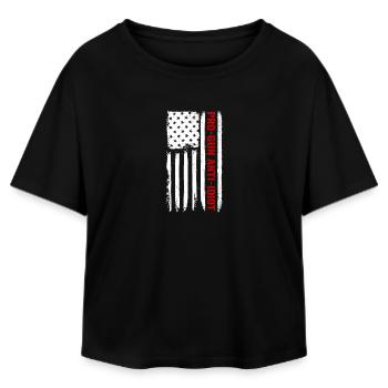 Pro-guns, anti-idiot - Relaxed Fit Women's Modal Cotton T-Shirt by Stanley/Stella - black - Front - AI Model Female 172 light (172cm)