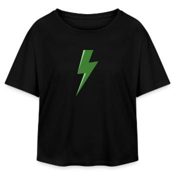 Green Lightning - Relaxed Fit Women's Modal Cotton T-Shirt by Stanley/Stella - black - Front - AI Model Female 172 light (172cm)