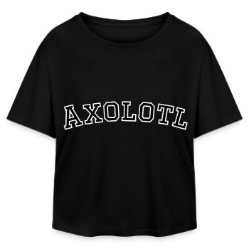 Axolotl College Style - Axolotl Lettering - Relaxed Fit Women's Modal Cotton T-Shirt by Stanley/Stella - black - Front - AI Model Female 172 light (172cm)