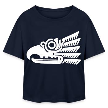 Weißer Stammesvogelkopf - Relaxed Fit Frauen Modal Cotton T-Shirt von Stanley/Stella - Navy - Vorne - AI Model Female 172 light (172cm)