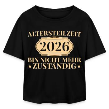 Partial retirement colleague 2026 early retirement gift idea - Relaxed Fit Women's Modal Cotton T-Shirt by Stanley/Stella - black - Front - AI Model Female 172 light (172cm)