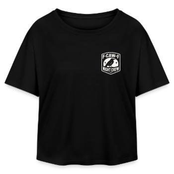 F-Caw-F Équipe de Nuit Corbeau Corbeau Humour de Nuit - T-shirt femme coupe décontractée en coton modal Stanley/Stella - noir - Devant - AI Model Female 172 light (172cm)
