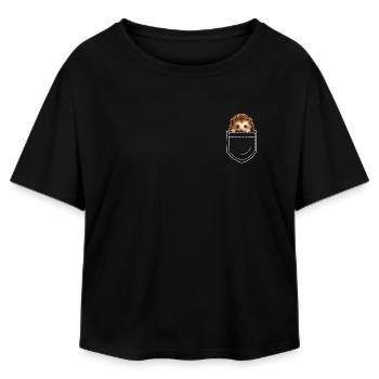 Hérisson - T-shirt femme coupe décontractée en coton modal Stanley/Stella - noir - Devant - AI Model Female 172 light (172cm)