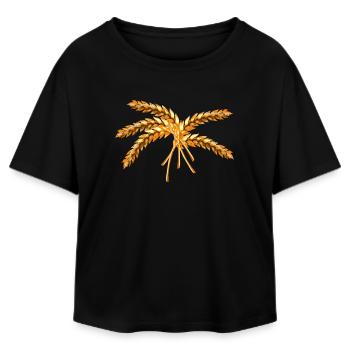 aehren landwirtschaft getreide - Relaxed Fit Frauen Modal Cotton T-Shirt von Stanley/Stella - Schwarz - Vorne - AI Model Female 172 light (172cm)