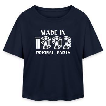 1993 Birthday All Original Parts - Relaxed Fit Women's Modal Cotton T-Shirt by Stanley/Stella - navy - Front - AI Model Female 172 light (172cm)