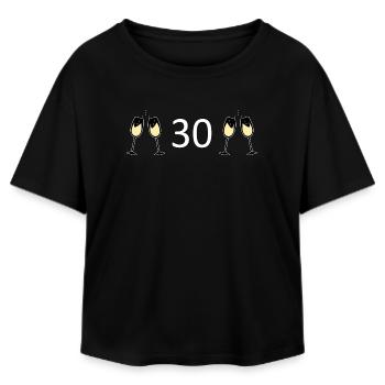 30th Birthday 30th Anniversary - Relaxed Fit Women's Modal Cotton T-Shirt by Stanley/Stella - black - Front - AI Model Female 172 light (172cm)