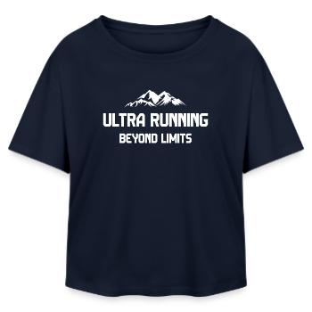 Ultra Running - Jenseits der Grenzen - Relaxed Fit Frauen Modal Cotton T-Shirt von Stanley/Stella - Navy - Vorne - AI Model Female 172 light (172cm)