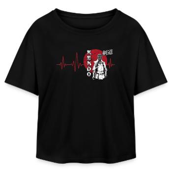 Kendo Japanische Schwertkunst - Relaxed Fit Frauen Modal Cotton T-Shirt von Stanley/Stella - Schwarz - Vorne - AI Model Female 172 light (172cm)